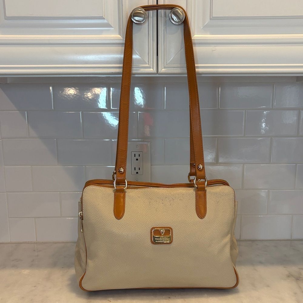 Valentina Designer Purse Handbag Tradizione Italian Pebbled Leather Shoulder Bag
